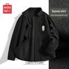 MINISO Мужская фланелевая рубашка с длинным рукавом и кубинским воротником