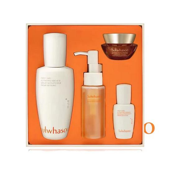 Sulwhasoo Набор Сыворотка First Care Activating Serum VI 4 предмета / Омолаживающий, Антивозрастной, Увлажняющий, Корейская косметика, Kbeauty