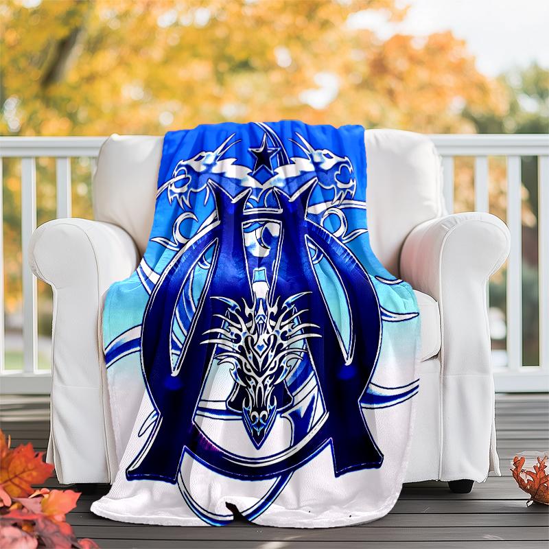 Marseille printed blanket—lightweight,soft,warm;versatile blanket all seasons—perfect as &air-conditioning throw,nap blanket