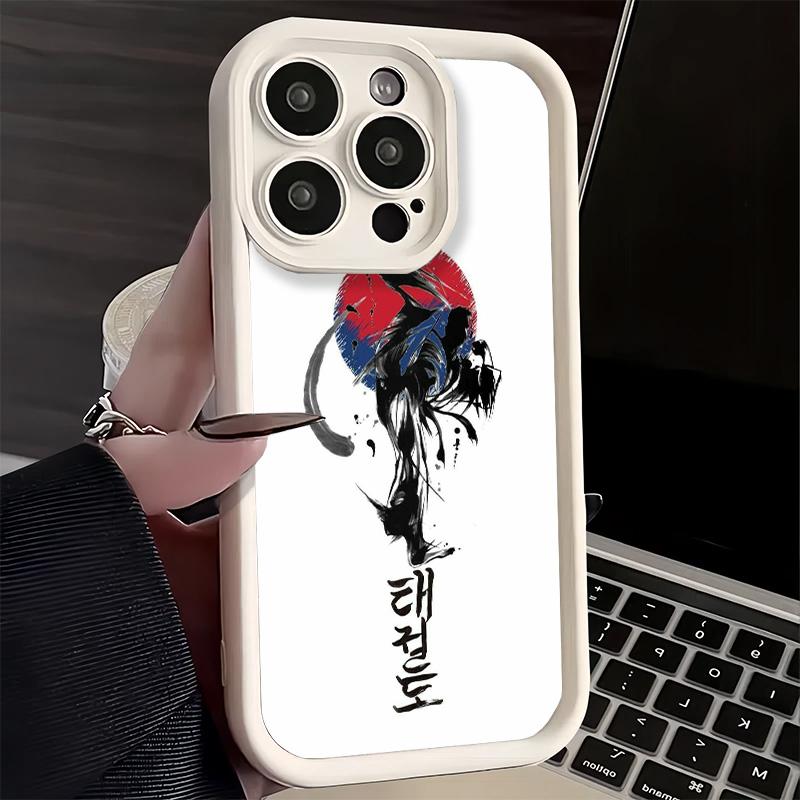 Чехол для телефона Taekwondo Kungfu Design для iPhone 16 17 Air 16E 15 Pro Max 14 Plus 13 12 Mini Capa Мягкий силиконовый Funda