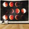 Солнечное затмение, звезда, настенный гобелен, гобелен с мандалой, черно-белый геометрический гобелен, украшение для спальни, комнаты, дома