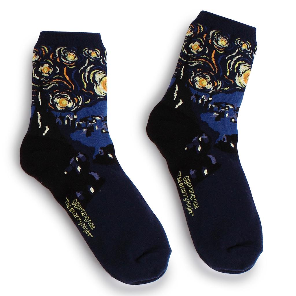 Женские носки 4 пары с принтом известных картин