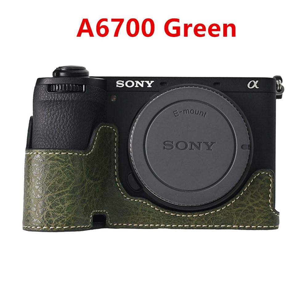 Получехол для камеры для Sony A6700 A6400 A6300 A6100 A6000 ZVE10 ZVE10II ZVE10M2 A7R5 A7CII A7C2 Крышка с открывающимся дном Искусственная кожа