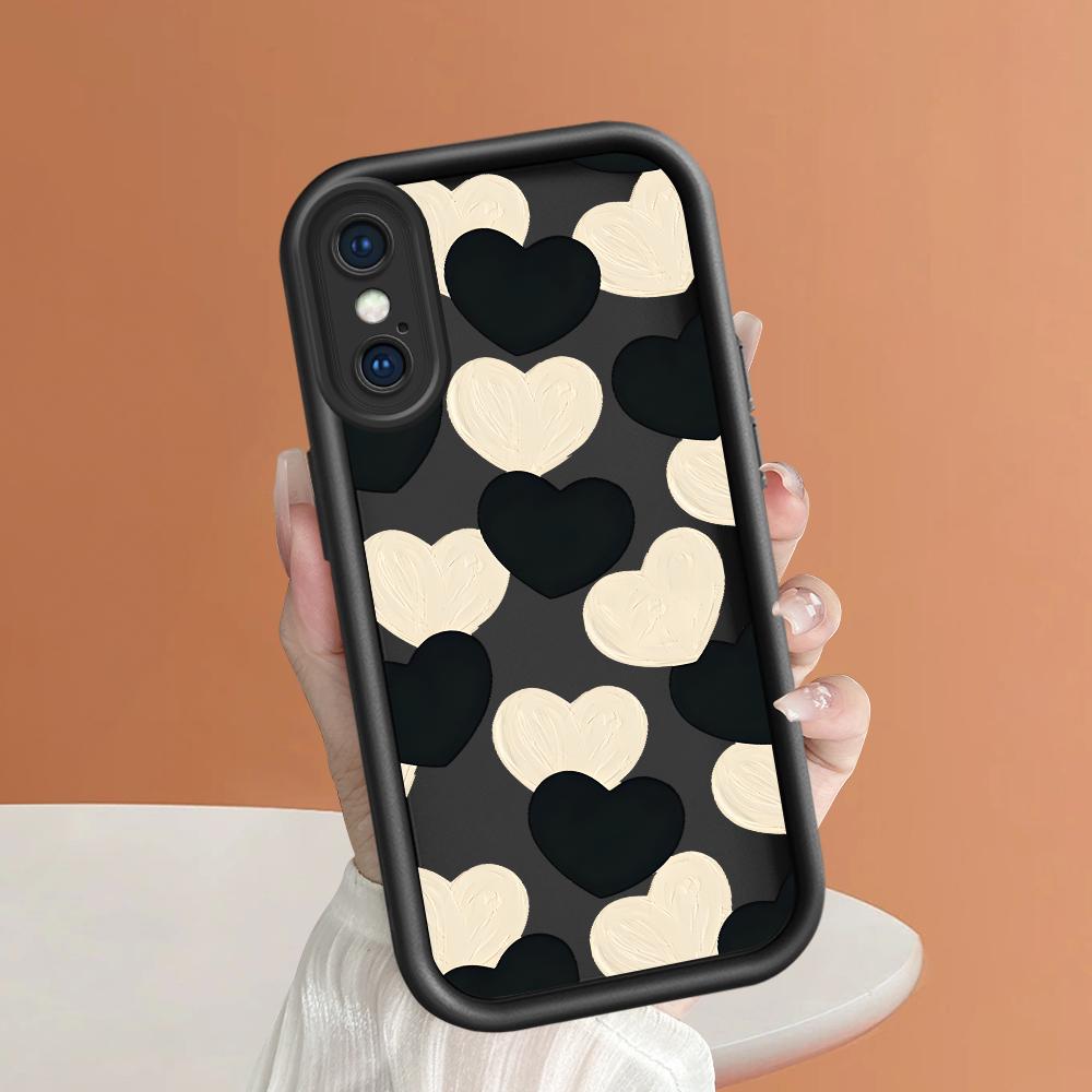 Силиконовый чехол для телефона Loves Love Heart с квадратной лестницей для Realme OPPO Reno VIVO Infinix Tecno Oneplus, полный чехол для камеры, противоударный резиновый чехол