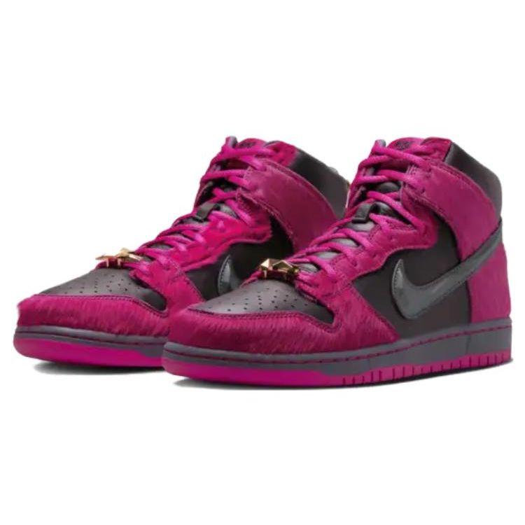 Run The Jewels x Nike Dunk High SB 4/20 Унисекс Кроссовки Розовый Активно-розовый Черный DX4356-600