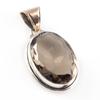 Подвеска из натурального дымчатого кварца из стерлингового серебра 925 пробы в двух тонах 1,7'' P3Y52