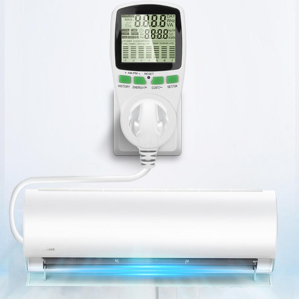 220 В переменного тока, цифровой ЖК-метр ЕС, ваттметр, розетка, мощность, кВтч, счетчик энергии, измерительная розетка ЕС, анализатор мощности, монитор потребления электроэнергии