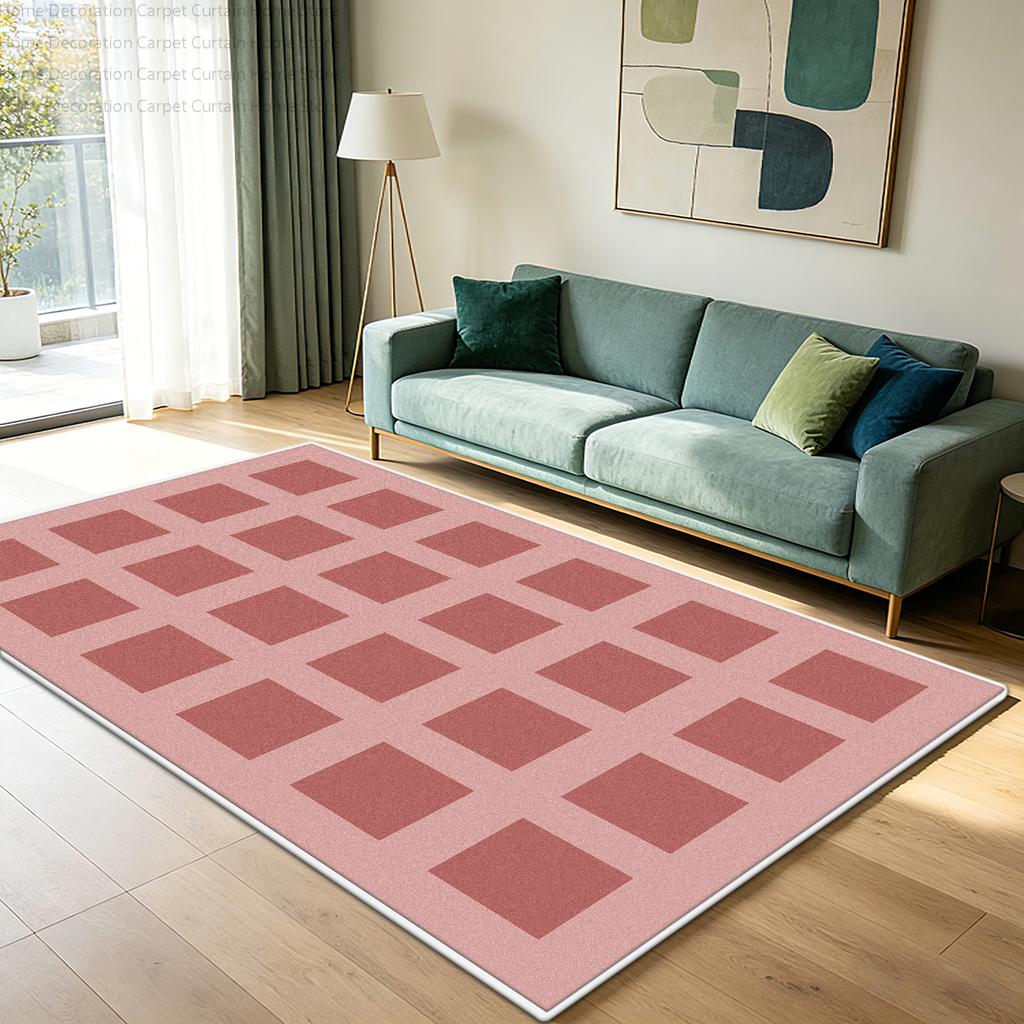 Modern Geometric Checkered Carpet Living Room 3D Large Area Rug Washable Non-slip Soft Floor Mats Bedroom Sofa Side Home Decor