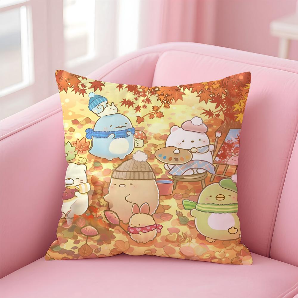 Cute Cartoon Anime SumikkoGurashiS Cushion Cover Pillow Case Soft Skin Friendly Fabric  Concealed Zipper