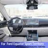 Для Ford Equator Sport Territory - Антицарапающая наклейка Прозрачная защитная пленка из ТПУ для центральной консоли салона автомобиля