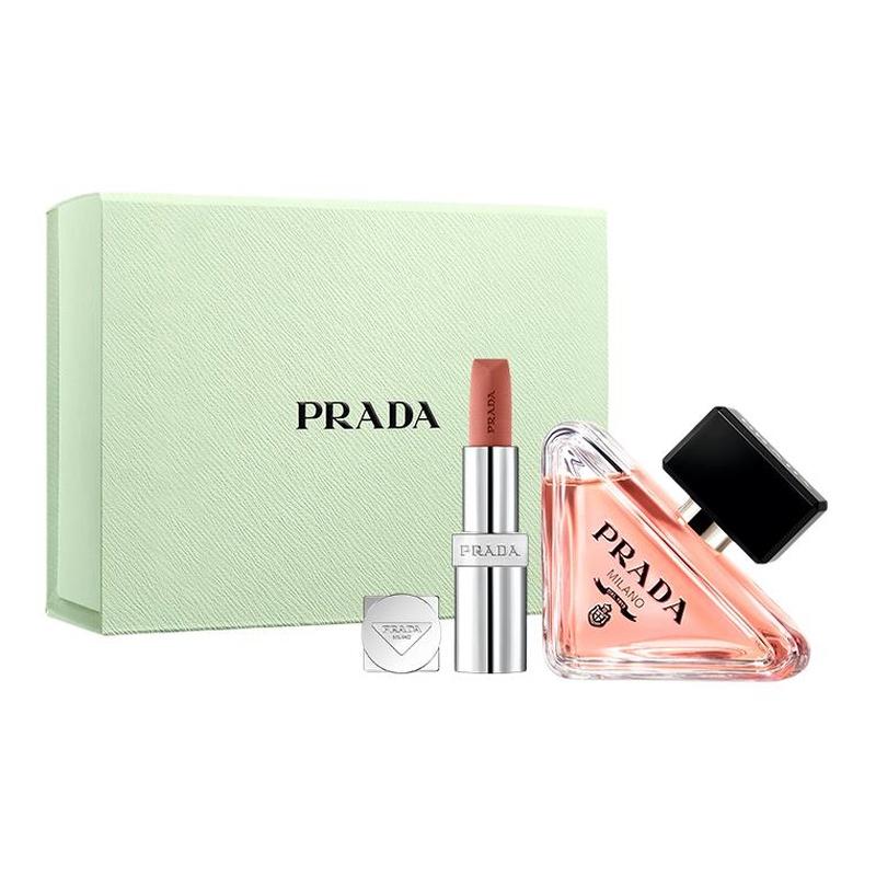 Prada Набор парфюмерии Помада I Am Unpredictable EDP Белый мускус Набор из двух предметов: Мой непредсказуемый женский парфюм 50 мл + Легкая помада #B101 3,8 г