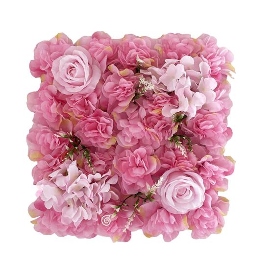 Artificial Rose Flower Wall Panel Wedding Bridal Baby Shower Party DIY Square 3D Floral Wall Backdrop Decoration Photography Adult Sex Wear