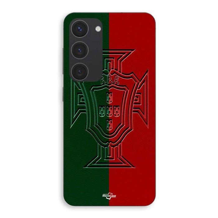 Coque de téléphone - MANIACASE - Samsung Galaxy S23 Plus - Silicone - Souple - Portugal logo vert et rouge