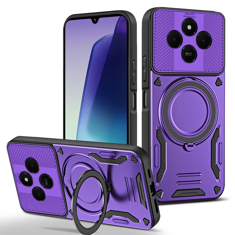 Роскошный Магнитный Чехол-Броня Для Redmi 14C 15C 15 A4 A5 K80 Note 13 14 14S Pro Plus 4G 5G С Кольцом-Подставкой Защитный Бампер