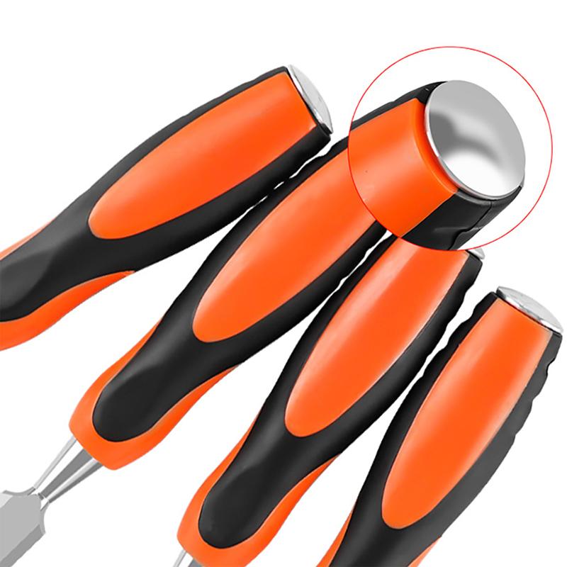 Профессиональный набор из 4 деревянных стамесок 6/12/18/25 мм для деревообработки, плоские стамески, набор инструментов для резьбы по дереву и резьбы по дереву