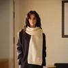 Winter New Solid Color Korean Knitted Wool Blended Luxury Women's Scarf Warm and Cold Proof Shawl Fashion Versatile Scarf