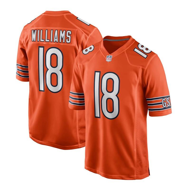 Chicago Bears Football Jersey - 15 Odunze 18 Williams 85 Kmet Mens Womens Youth Sports Uniform