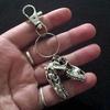 Dinosaur Skull Keychain Tyrannosaurus Rex Cyberpunk Goth Animal Teeth Skeleton Cranium Gothic Jewelry Gift