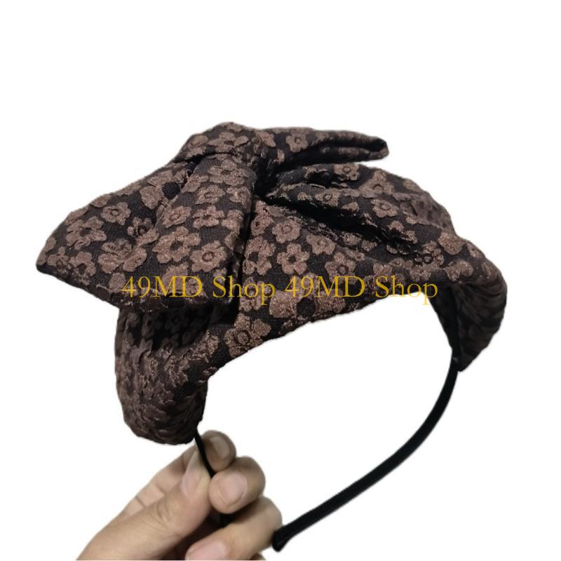 49MD Роскошная повязка на голову с бантом и модный fascinator (шляпка-заколка) для женщин и девочек