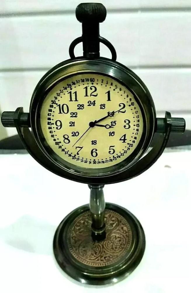 Красивые старинные латунные настольные часы Настольные часы Антикварные морские часы из латуни