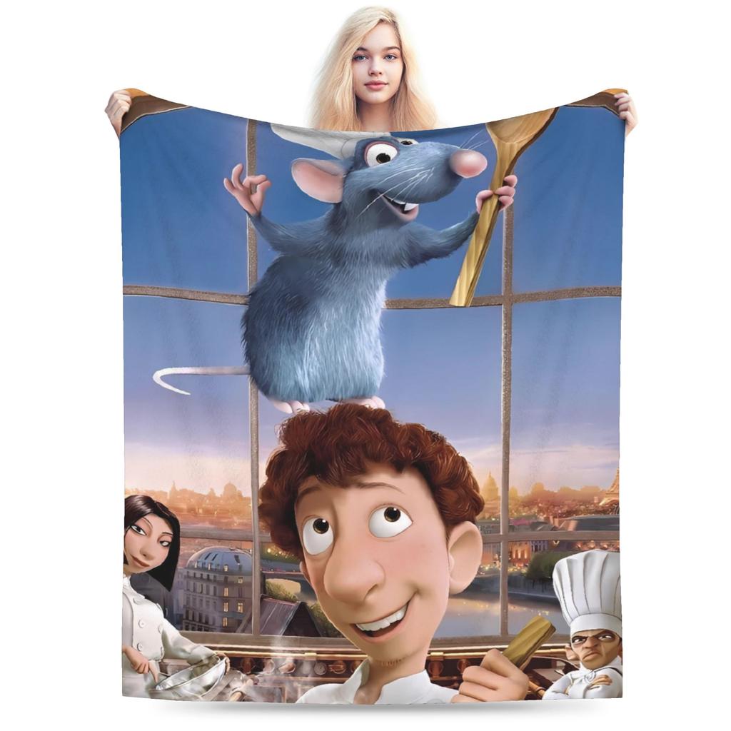 Cute Ratatouille Plush Blankets Girls Boys Flannel Bedding Throws For Couch Chair Super Warm Quality Bedspread