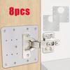 Rust Steel Cabinet Door Hinge Repair Plate for Cabinet Reinforcement Mounting for Both Side Damage Fixed