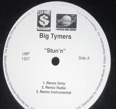 12-дюймовая пластинка BIG TYMERS - Stun'n U8P1327 Cash Money Reco 1998 US Rap & Hip-Hop/R&B Б/у