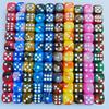 10pcs/set 16MM Multi Color Point Dice Acrylic Digital Dice for Dnd Rpg Cthulhu Running Team Table Game Board Game Dnd Dice Set