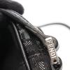 Used FENDI Zucchino Shoulder Bag canvas leather Black Gray Used Women