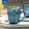 LOVWISH Ins Style Peacock Feather Glass Mug Set