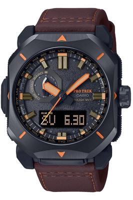 Солнечные часы Casio Pro Trek Climber Line с коричневым радиоуправляемым пластиком из биомассы, PRW-6900YL-5JF, Мужские,