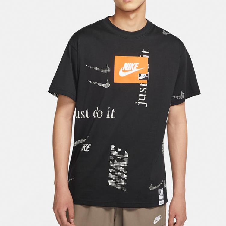Nike Спортивная одежда Футболка с коротким рукавом с логотипом Мужские топы Черные CW0378-010