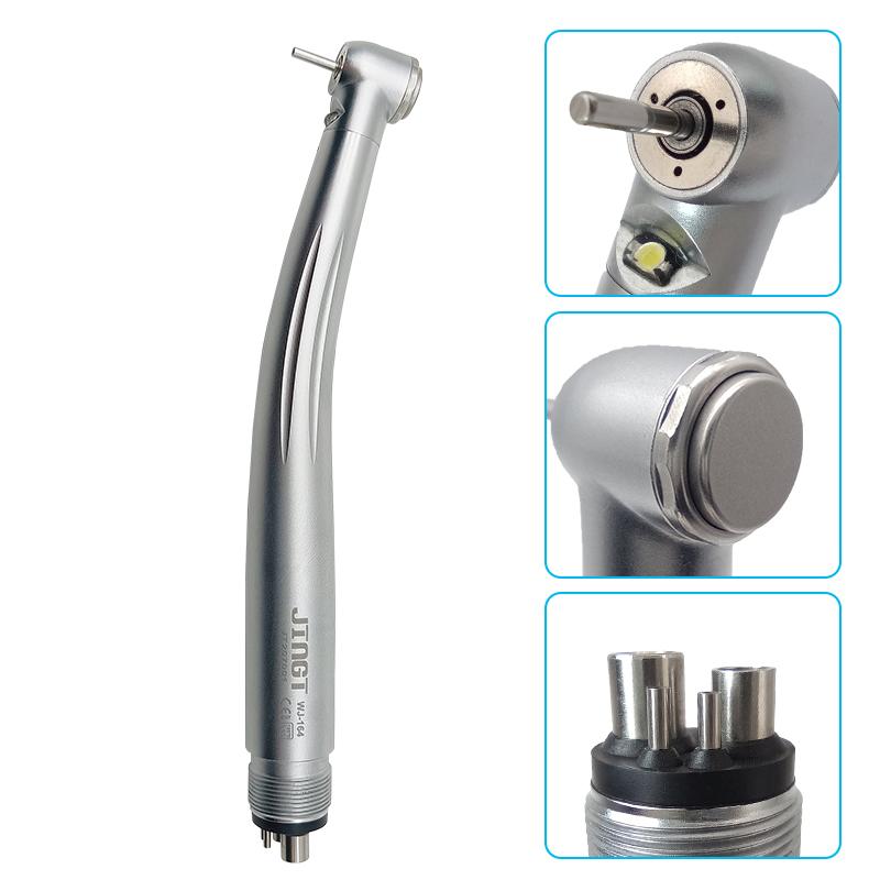 Стоматологический наконечник Пресс-тип Высокоскоростная турбина 4 отверстия/2 отверстия с подсветкой 3 распылителя воды Стоматологическое оборудование