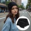 1Pc Turban Hat Fashion Big Flower Muslim Head Wraps Solid Color Hair Accessories Head Cap Elastic Cloth Women