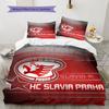 SK Slavia Prague Pattern Bedding Home Decoration Birthday Gift ( 1 duvet cover + 2 pillowcase, without core),fan merchandise.