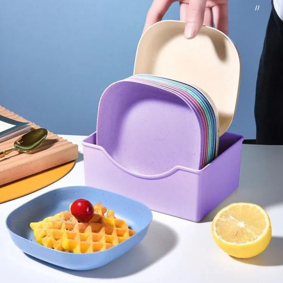 10шт. Тарелка для плевка костей с подставкой, пластиковый поднос для закусок и конфет