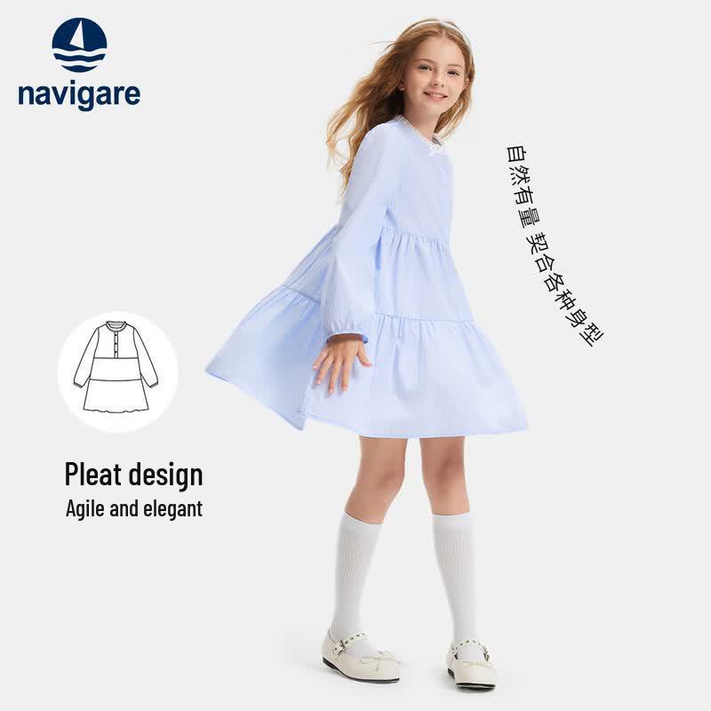 Navigare Girls' Long Sleeve Ruffle Princess Dress