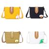 Rabbit Duck Dinosaur Plush Decorations Canvas Shoulder Bag For Women With Zipper Closure For Daily Use And Street Style