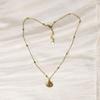 Waterproof Ocean Style Conch Shell Pearl Pendant Necklace for Women