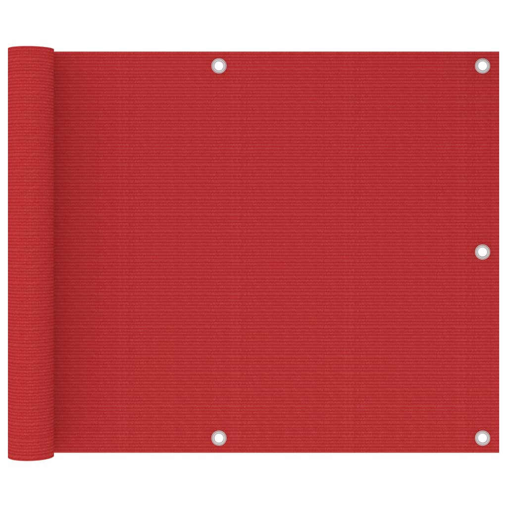 Balcony Privacy Screen Red 75 x 600 cm HDPE