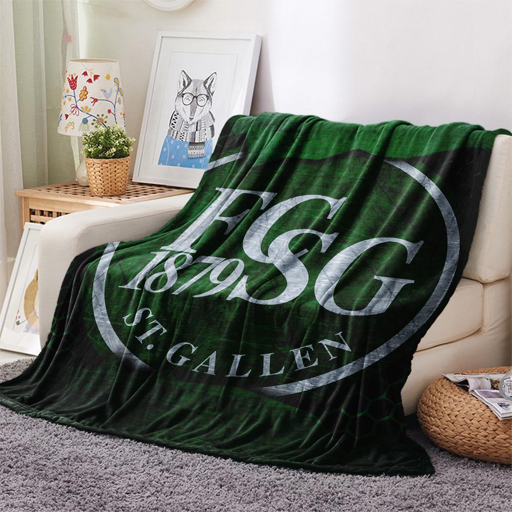 St. Gallen Football Club  Print Flannel Blanket, High quality Comfortable for All Seasons, Home Decor, Warmth and Comfort