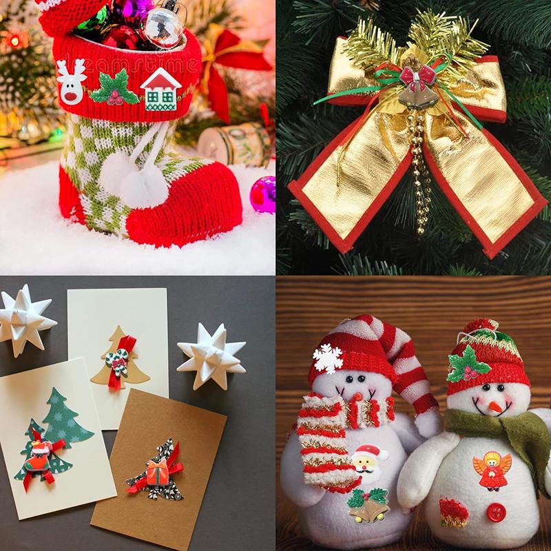 50 шт. Мини-мультяшная рождественская резиновая фигурка, поделки, кабошон с плоской задней частью, украшение, изготовление ювелирных изделий, причесок, чехол для телефона, красота
