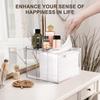 Face Towel Container Acrylic Towel Storage Bin With Drawer Facial Towel Container Makeup Organizer For Vanity Bathroom