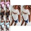 Elegant Sexy Ladies Women's Short Sleeve Cross Lace Up Bodycon Blouse Tops Slim T-shirt