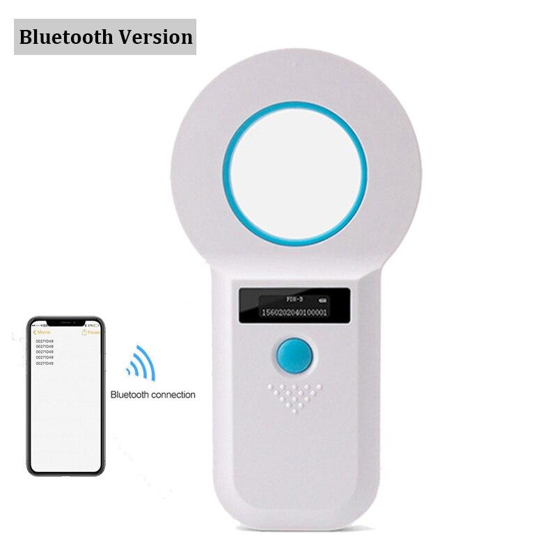 134.2Khz RFID Animal Tag Reader 125K Pet Microchip Scanner ISO11784/85/FDX-B/EMID Microchip For Pet/Dog/Cat/Pig 128 Data Storage