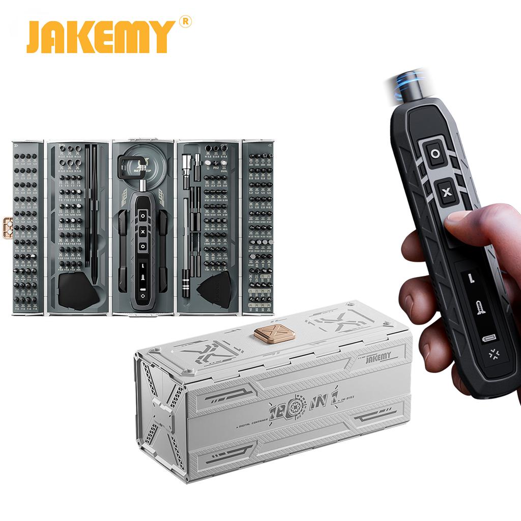 JAKEMY Набор прецизионных отверток 180 в 1 с магнитными битами - Электрическая или ручная версия (опционально) для ремонта ноутбуков/телефонов/очков