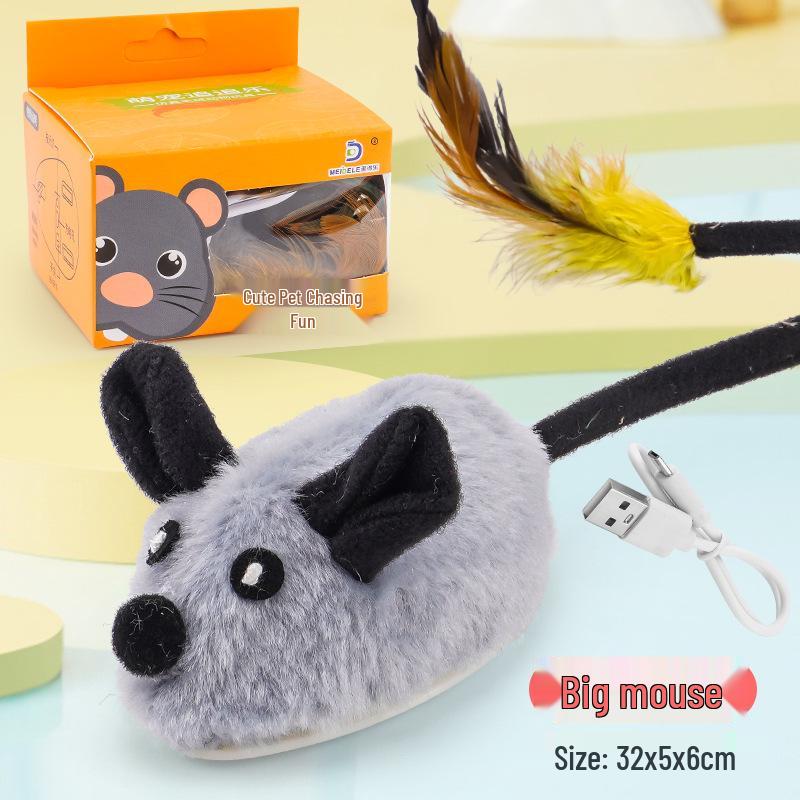 Интерактивная электрическая мышь-тизер: Умная игрушка для кошек с сенсорным управлением и дистанционным управлением