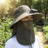 Adjustable Solar Rechargeable Fan Hat Portable Wide Brim Fan Hat Fishing Sun Shading Hat  Travel