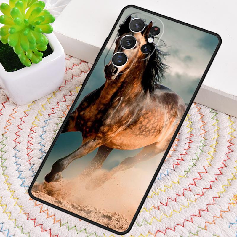 Чехол для телефона 'Скачущая коричневая лошадь' для Samsung Galaxy note 10 pro S26 Ultra S23 S24 FE S25 S21 S22 PLUS ударопрочный