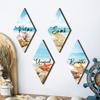 4pcs Shell Summer Ocean Wall Ornaments Wooden Ocean Animal Ornaments  Kids Room Decor